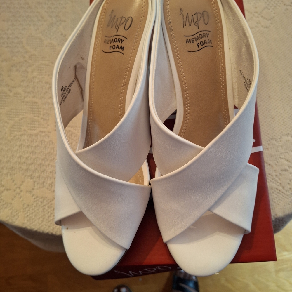 IMPO Women's White Open-Toe Shoes